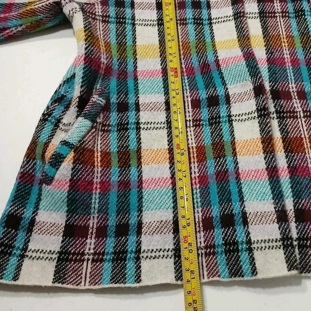 Anthropologie Rosetta Cropped Plaid Knit Jacket Blazer Boho Whimsigoth XS - Picture 9 of 14